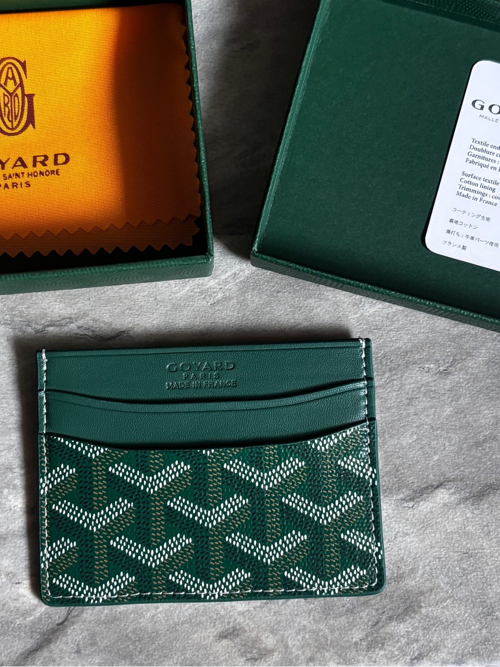 Green Saint Sulpice cardholder wallet